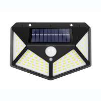 IP67 Backyard 100LED Night Garden Wall Outdoor Solar Powered Led Lighting Lamp Power Waterproof Led Motion Sensor Solar Light